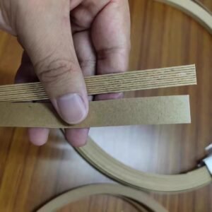 Close-up of paper strapping material